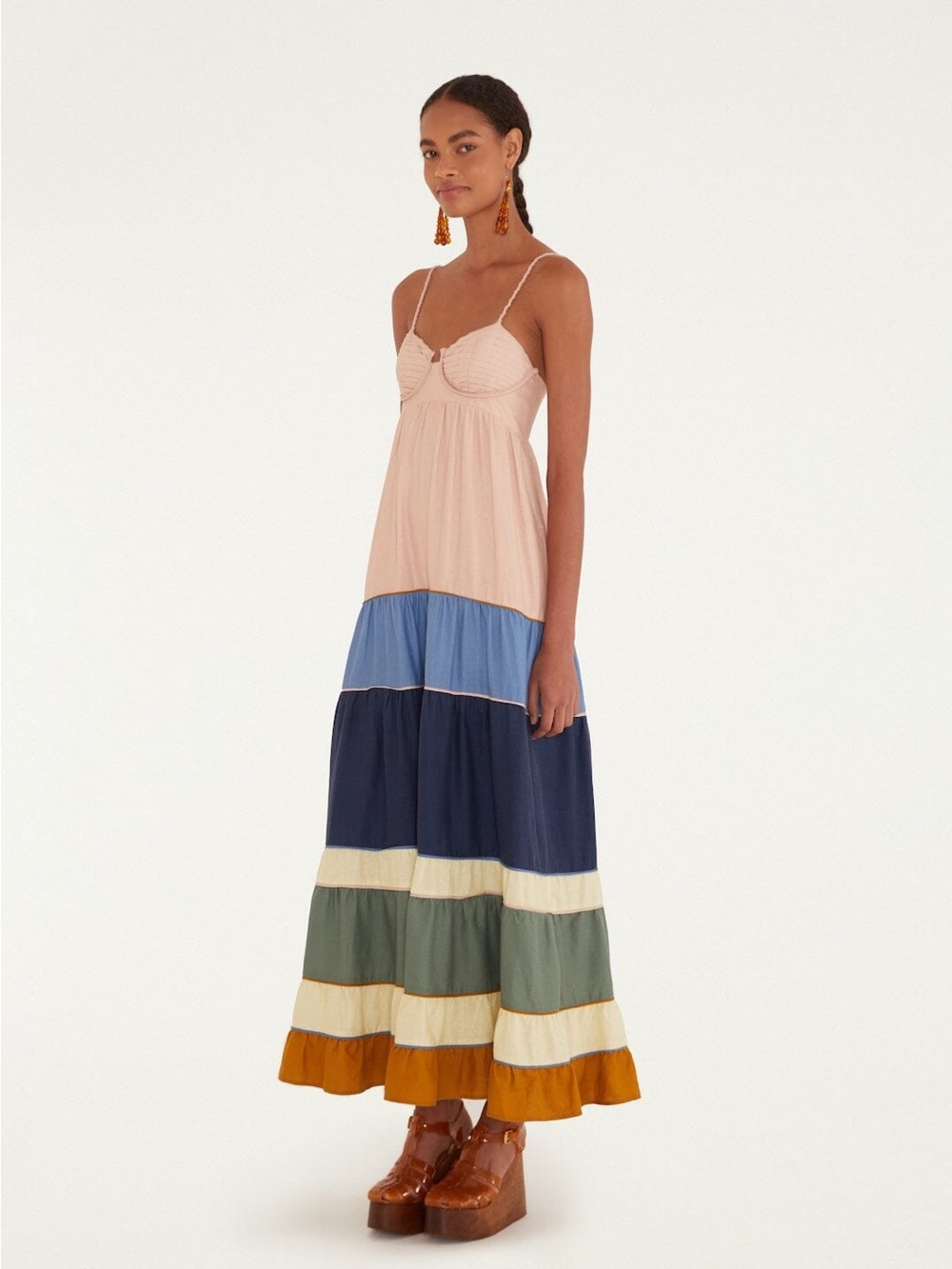 Farm Rio Multicolor Pleats Maxi Dress - Picture 5 of 5